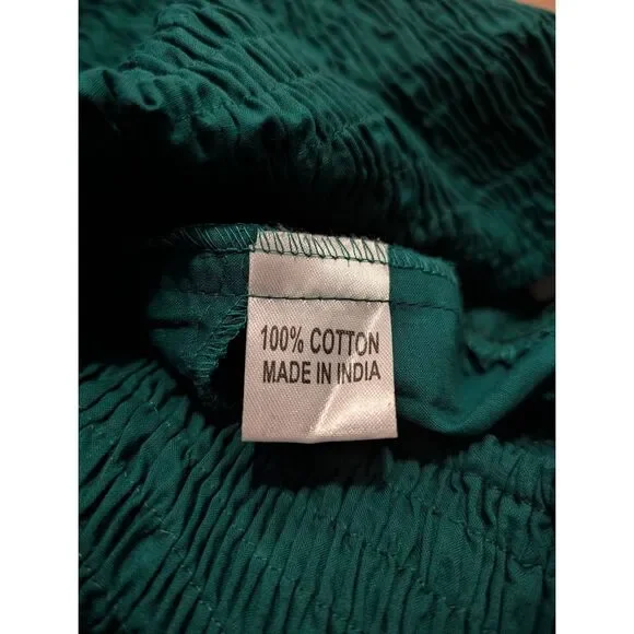 LikeMary Harem Jumpsuit Pants XL 1XL Boho Festival Yoga Cotton Pockets Teal BNWT - Picture 8 of 15